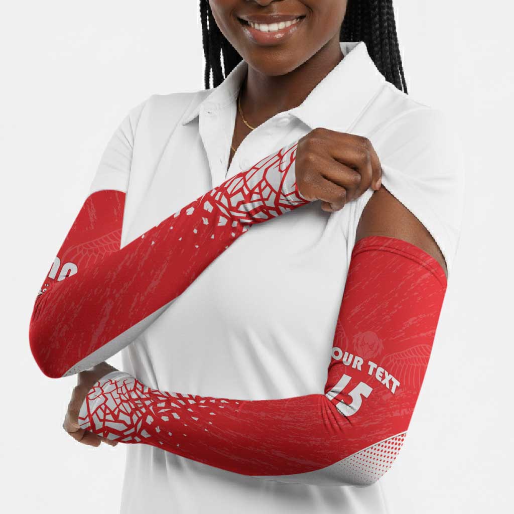 Custom Sudan Football Arm Sleeves Come On Falcons of Jediane
