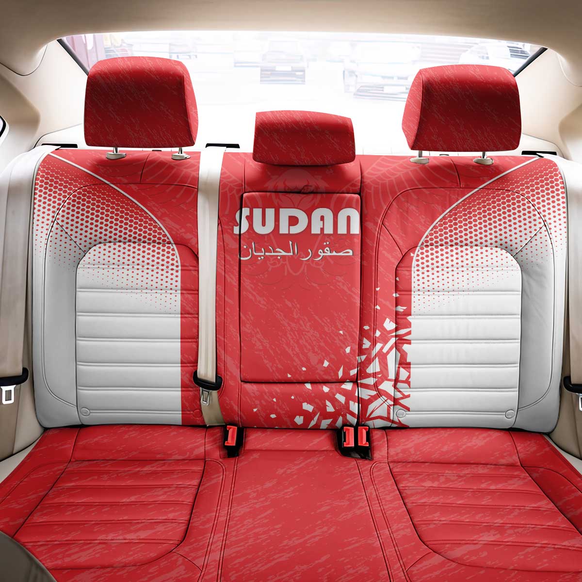 Sudan Football Back Car Seat Cover Yalla Falcons of Jediane - African Pride