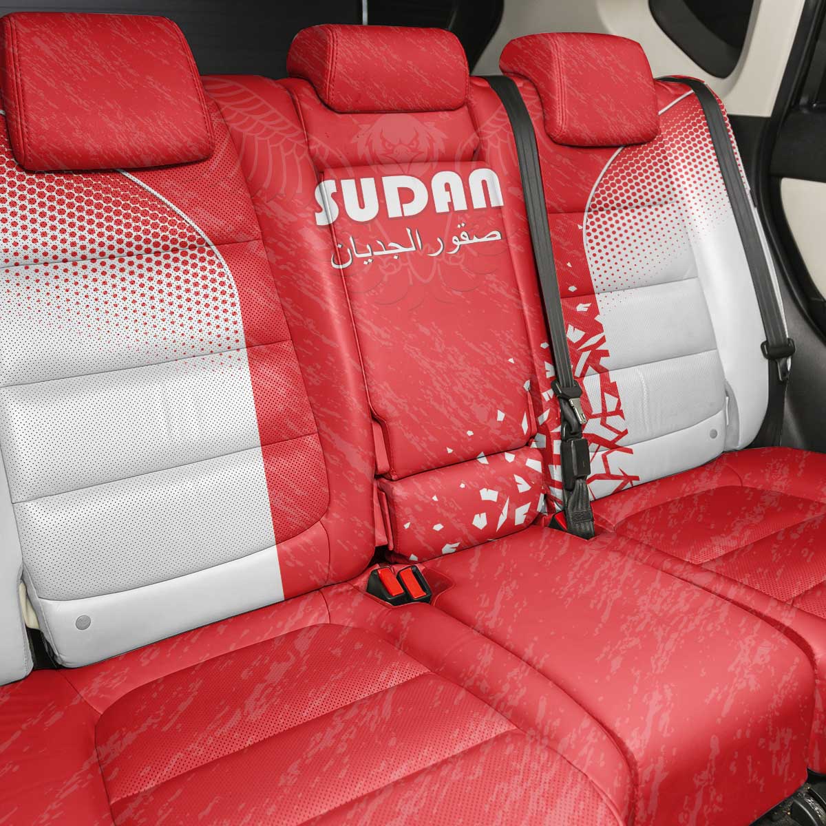 Sudan Football Back Car Seat Cover Yalla Falcons of Jediane - African Pride
