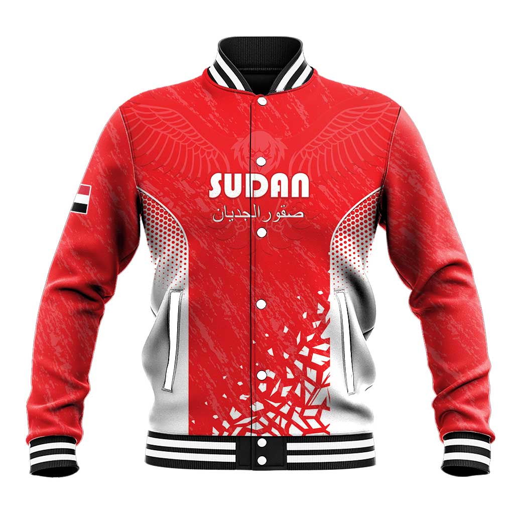 Custom Sudan Football Baseball Jacket Yalla Falcons of Jediane - African Pride