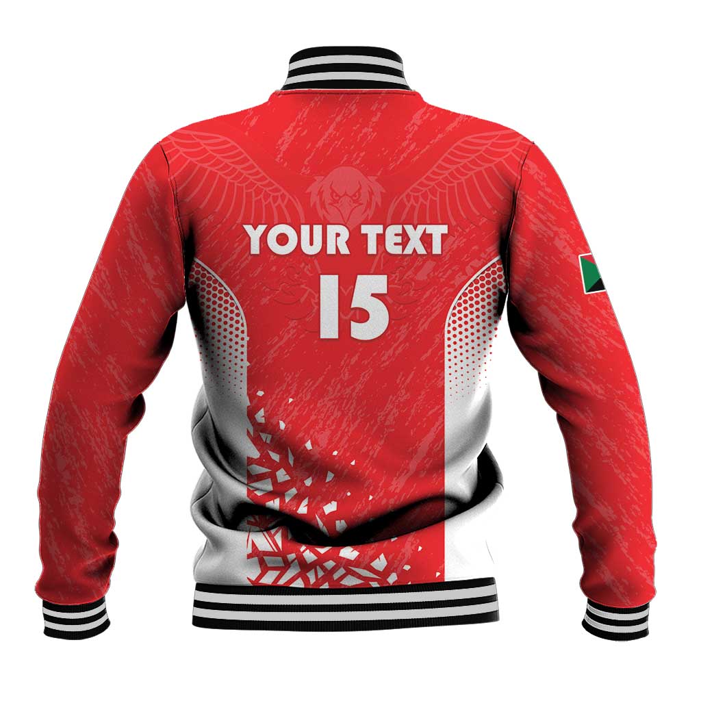 Custom Sudan Football Baseball Jacket Yalla Falcons of Jediane - African Pride