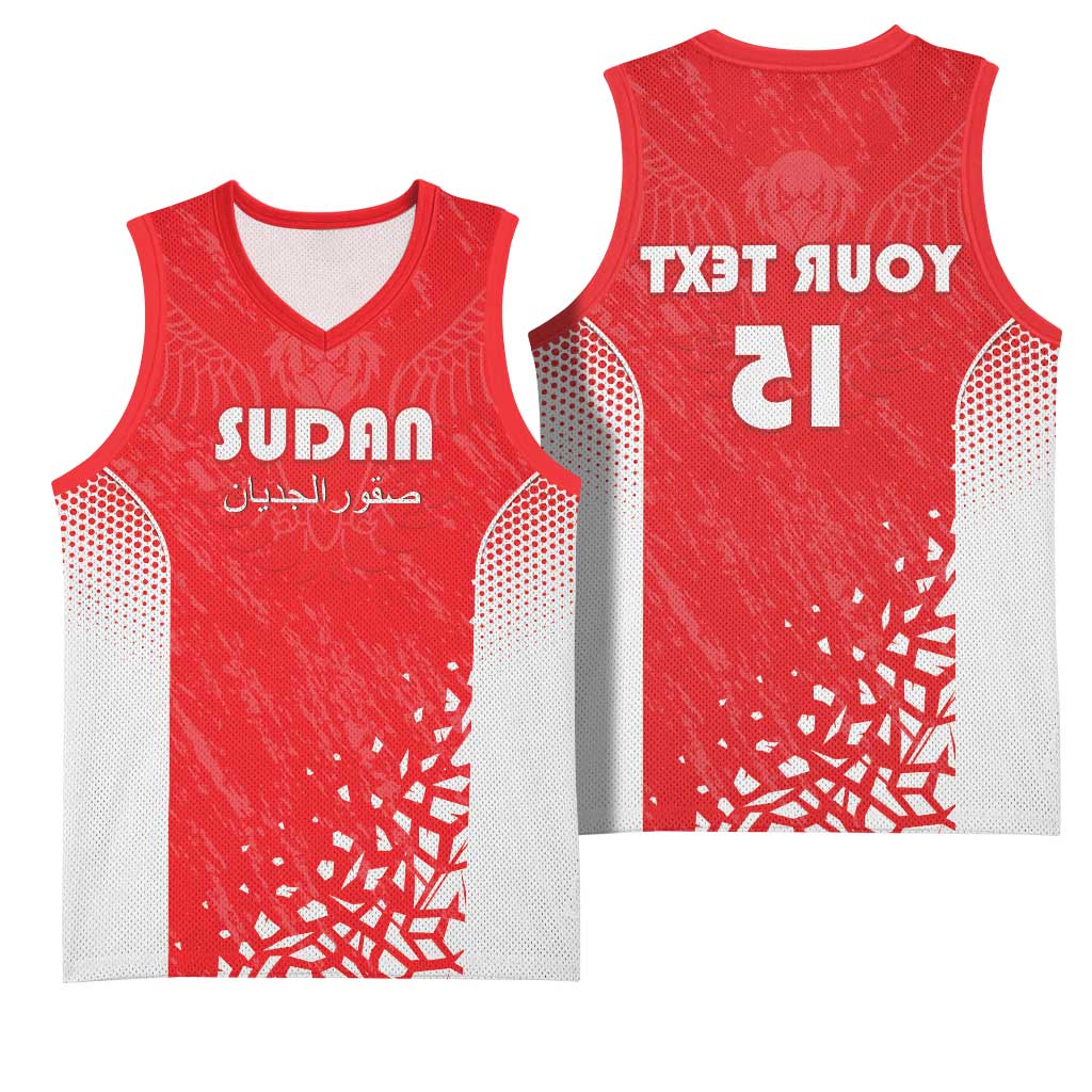 Custom Sudan Football Basketball Jersey Yalla Falcons of Jediane - African Pride