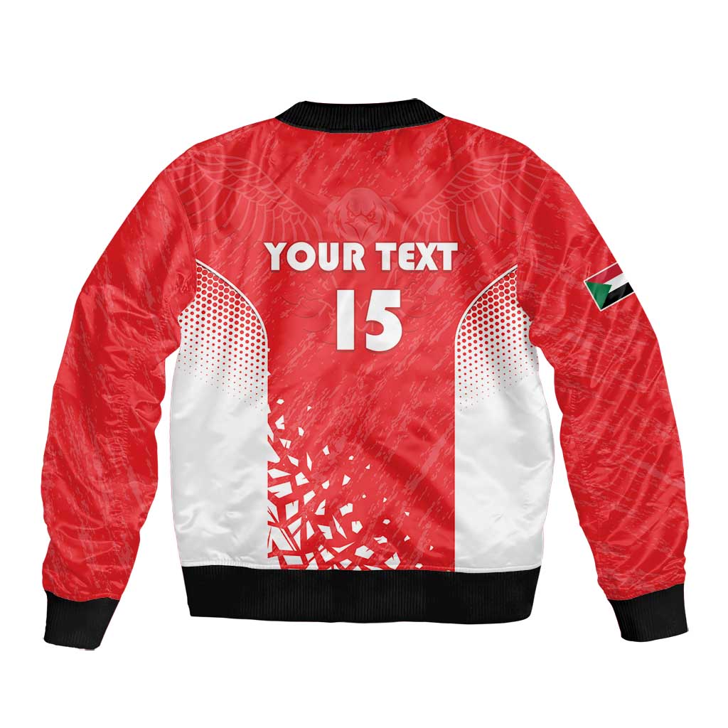 Custom Sudan Football Bomber Jacket Yalla Falcons of Jediane - African Pride