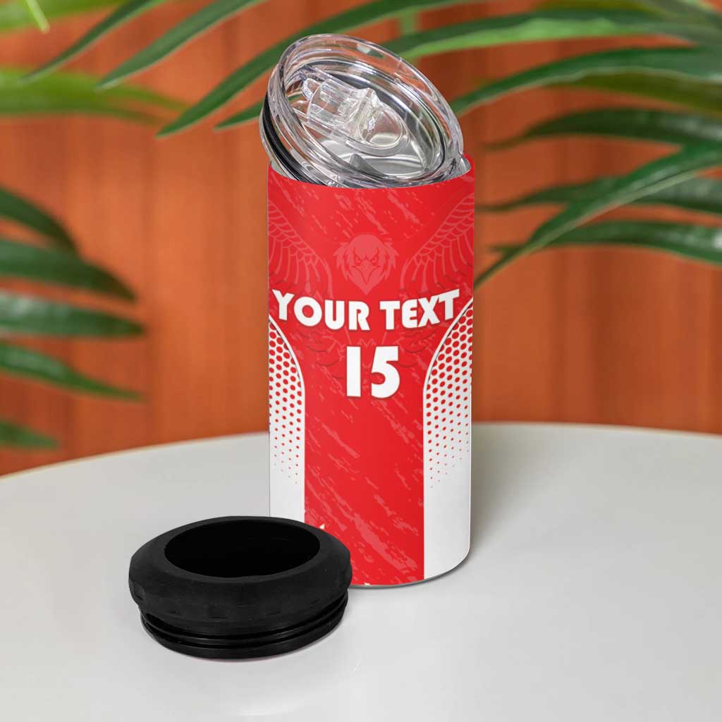 Custom Sudan Football 4 in 1 Can Cooler Tumbler Yalla Falcons of Jediane - African Pride