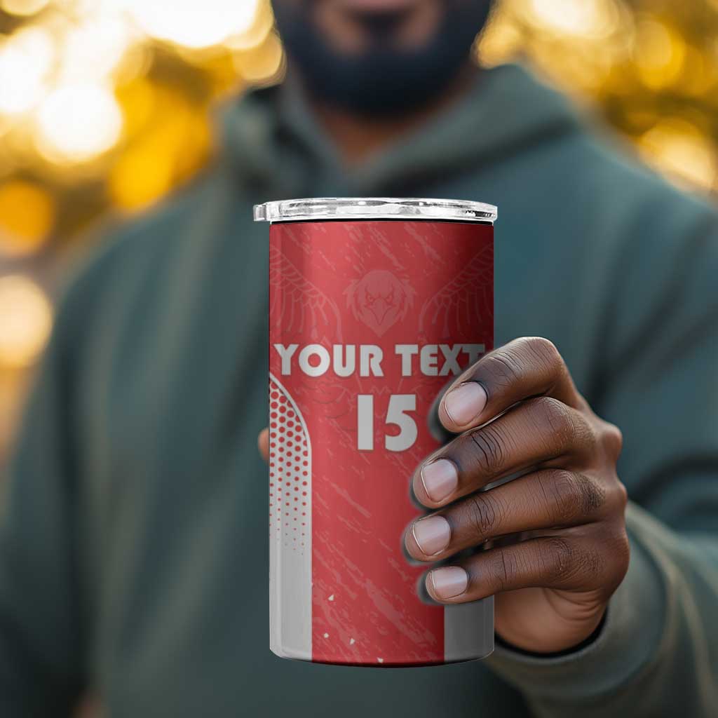 Custom Sudan Football 4 in 1 Can Cooler Tumbler Yalla Falcons of Jediane - African Pride