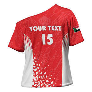 Custom Sudan Football Cross Shoulder Shirt Come On Falcons of Jediane