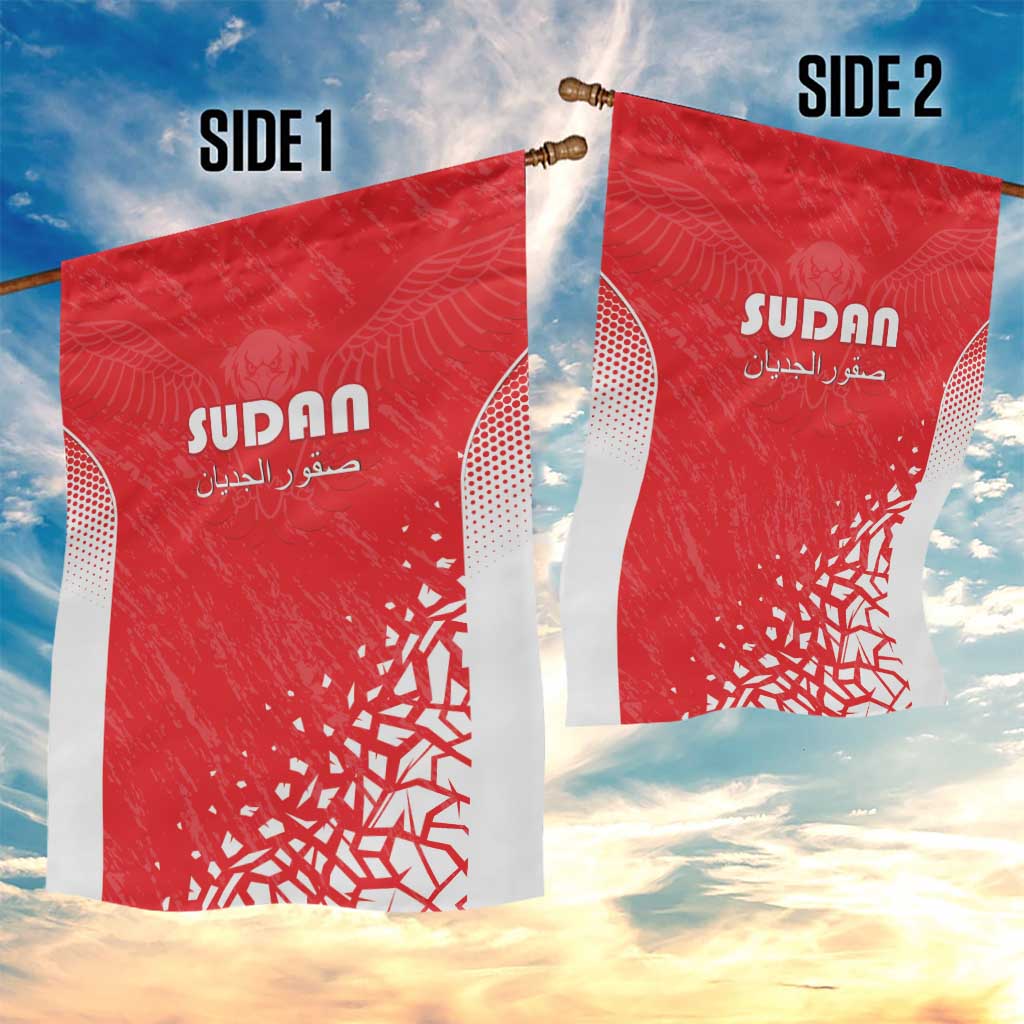 Sudan Football Garden Flag Yalla Falcons of Jediane - African Pride