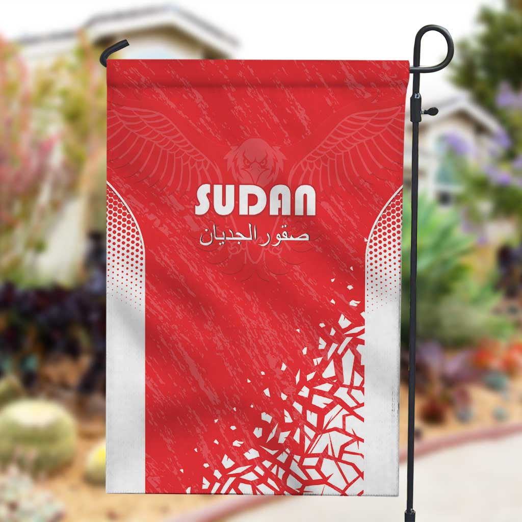 Sudan Football Garden Flag Yalla Falcons of Jediane - African Pride