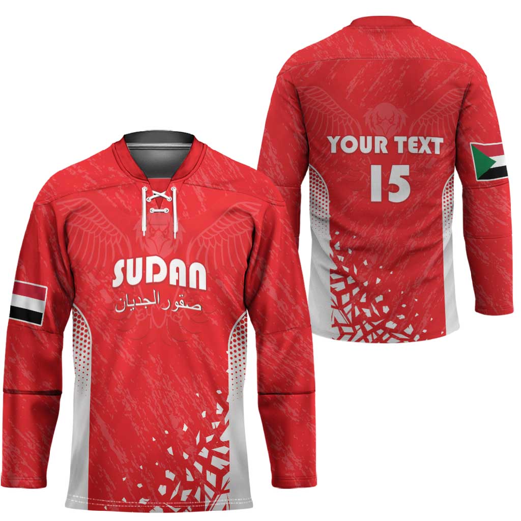 Custom Sudan Football Hockey Jersey Come On Falcons of Jediane