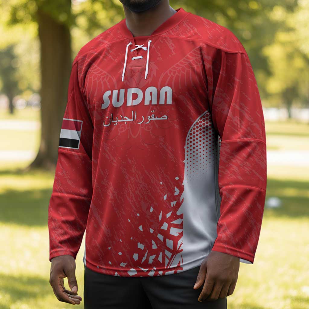 Custom Sudan Football Hockey Jersey Come On Falcons of Jediane