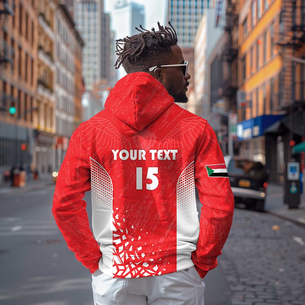 Custom Sudan Football Hoodie Yalla Falcons of Jediane - African Pride