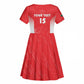 Custom Sudan Football Kid Short Sleeve Dress Yalla Falcons of Jediane - African Pride