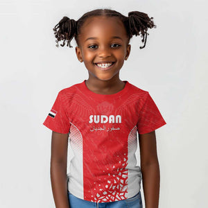 Custom Sudan Football Kid T shirt Yalla Falcons of Jediane - African Pride