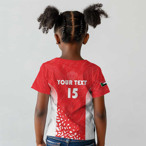 Custom Sudan Football Kid T shirt Yalla Falcons of Jediane - African Pride