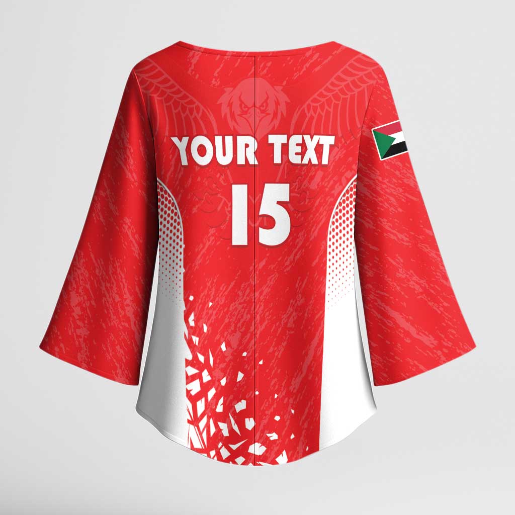 Custom Sudan Football Kimono Sleeve Blouse Come On Falcons of Jediane