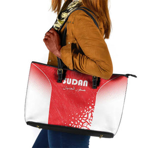 Sudan Football Leather Tote Bag Yalla Falcons of Jediane - African Pride