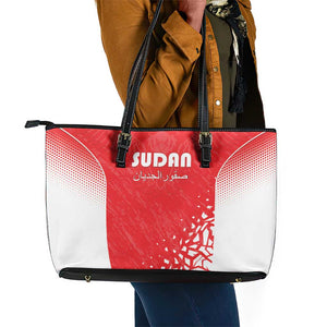 Sudan Football Leather Tote Bag Yalla Falcons of Jediane - African Pride