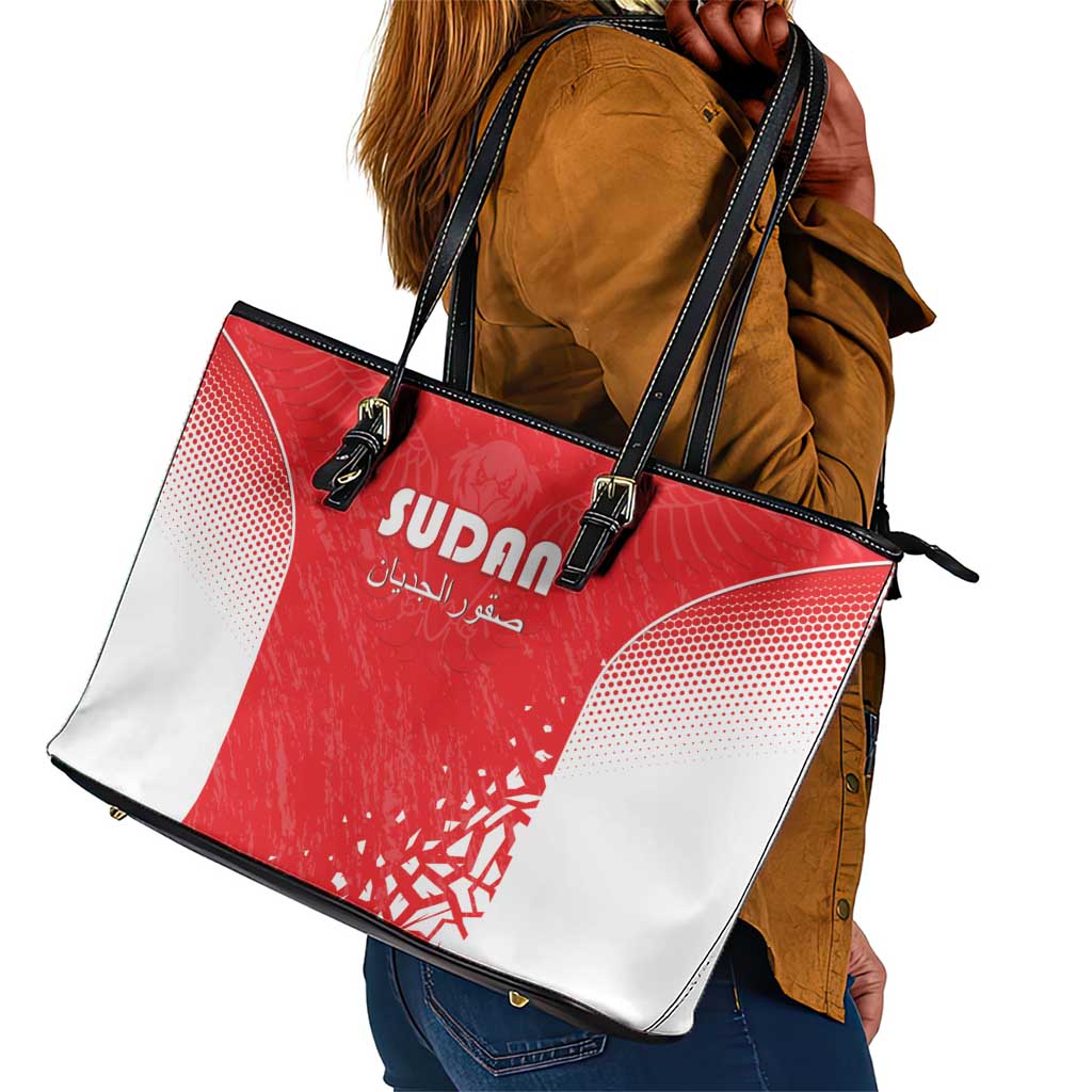 Sudan Football Leather Tote Bag Yalla Falcons of Jediane - African Pride