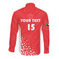 Custom Sudan Football Long Sleeve Button Shirt Yalla Falcons of Jediane - African Pride