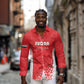 Custom Sudan Football Long Sleeve Button Shirt Yalla Falcons of Jediane - African Pride