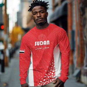 Custom Sudan Football Long Sleeve Shirt Yalla Falcons of Jediane - African Pride