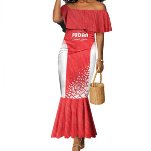 Custom Sudan Football Mermaid Dress Yalla Falcons of Jediane - African Pride