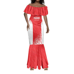 Custom Sudan Football Mermaid Dress Yalla Falcons of Jediane - African Pride