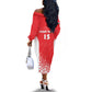 Custom Sudan Football Off The Shoulder Long Sleeve Dress Yalla Falcons of Jediane - African Pride