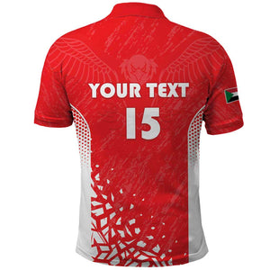 Custom Sudan Football Polo Shirt Yalla Falcons of Jediane - African Pride
