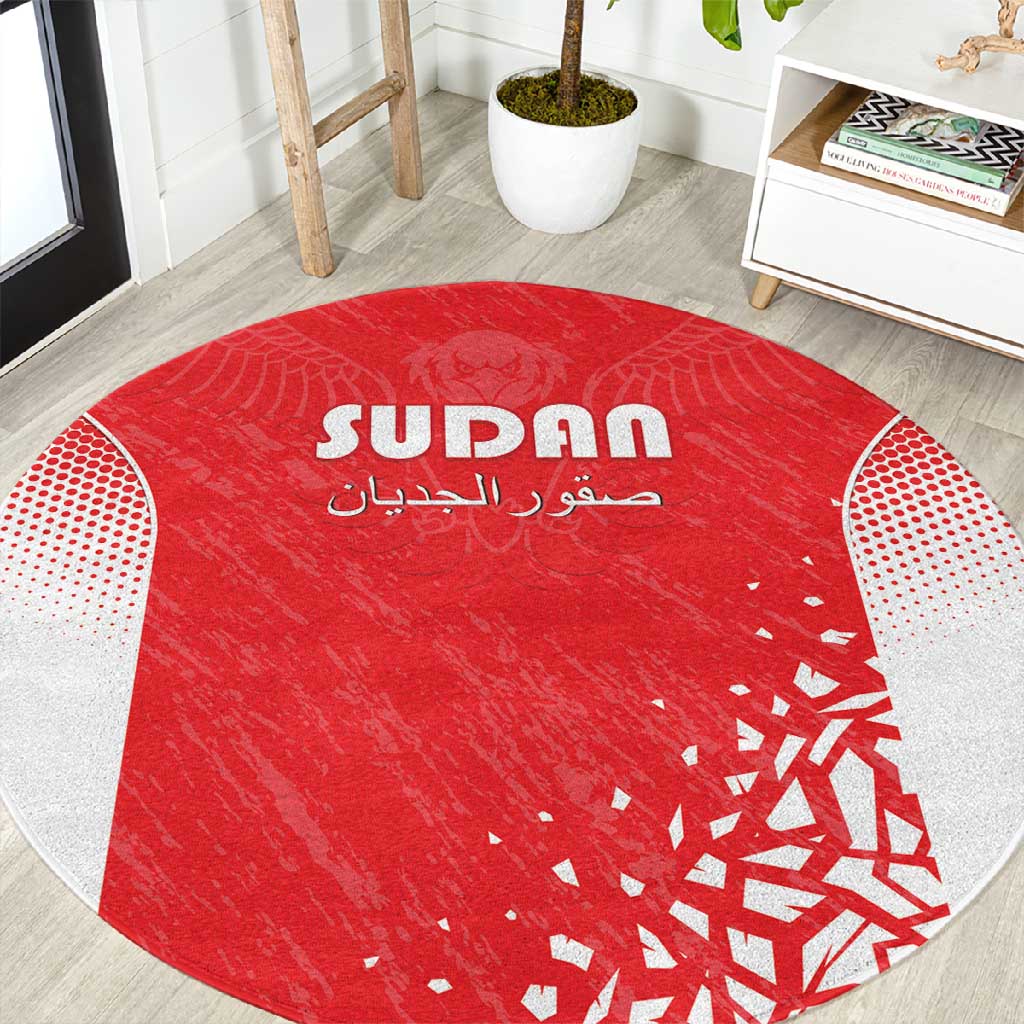 Sudan Football Round Carpet Yalla Falcons of Jediane - African Pride