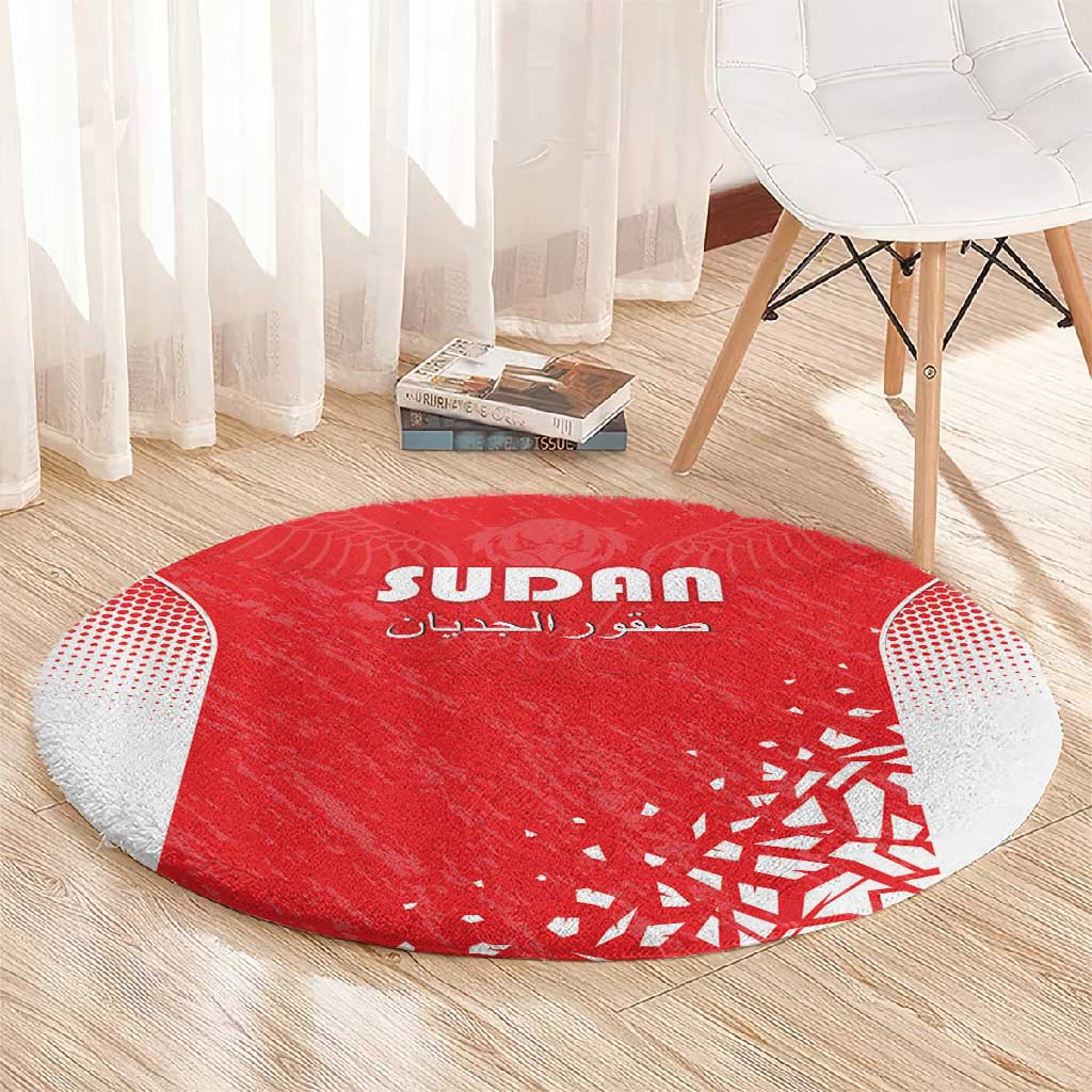 Sudan Football Round Carpet Yalla Falcons of Jediane - African Pride