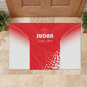 Sudan Football Rubber Doormat Yalla Falcons of Jediane - African Pride