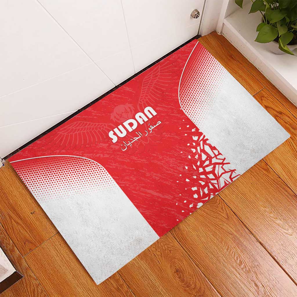 Sudan Football Rubber Doormat Yalla Falcons of Jediane - African Pride