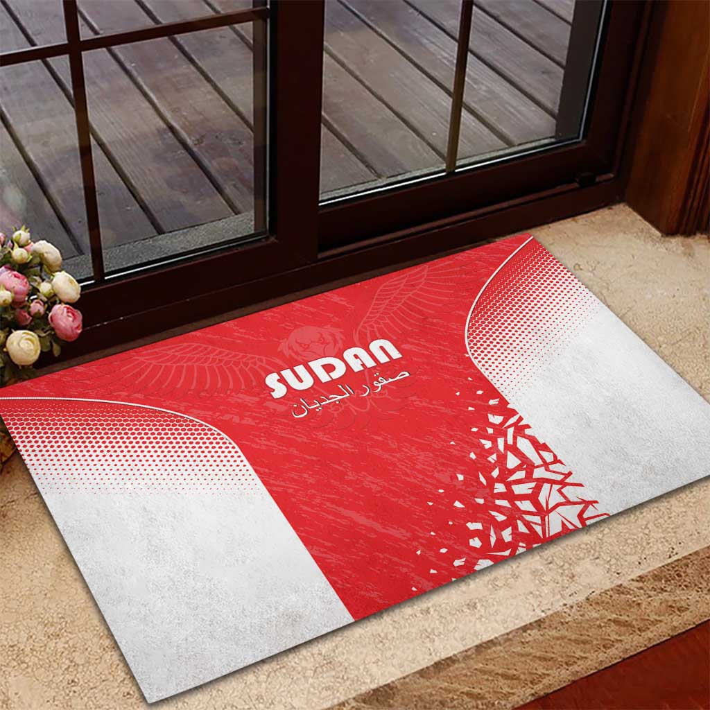 Sudan Football Rubber Doormat Yalla Falcons of Jediane - African Pride