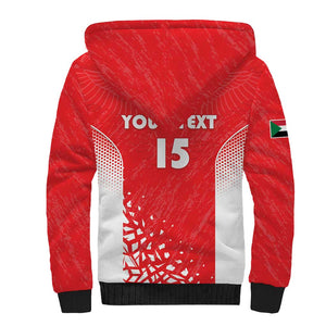 Custom Sudan Football Sherpa Hoodie Yalla Falcons of Jediane - African Pride