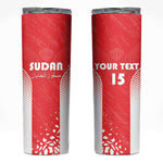 Custom Sudan Football Skinny Tumbler Yalla Falcons of Jediane - African Pride