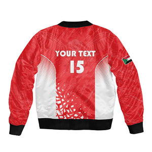Custom Sudan Football Sleeve Zip Bomber Jacket Yalla Falcons of Jediane - African Pride