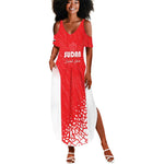 Custom Sudan Football Summer Maxi Dress Yalla Falcons of Jediane - African Pride