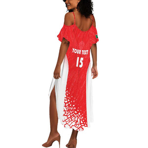 Custom Sudan Football Summer Maxi Dress Yalla Falcons of Jediane - African Pride