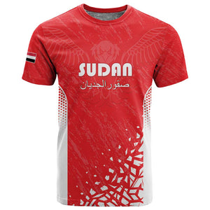Custom Sudan Football T shirt Yalla Falcons of Jediane - African Pride