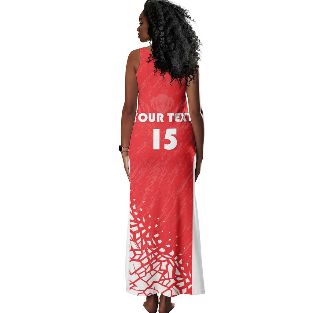Custom Sudan Football Tank Maxi Dress Yalla Falcons of Jediane - African Pride