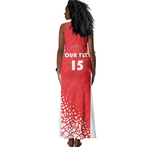 Custom Sudan Football Tank Maxi Dress Yalla Falcons of Jediane - African Pride