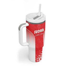Custom Sudan Football Tumbler With Handle Yalla Falcons of Jediane - African Pride