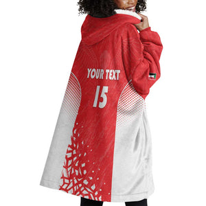 Custom Sudan Football Wearable Blanket Hoodie Yalla Falcons of Jediane - African Pride