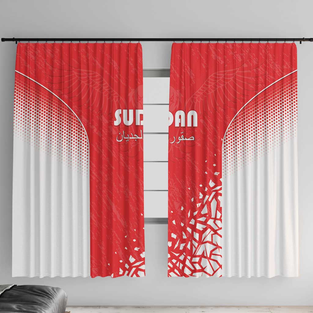 Sudan Football Window Curtain Yalla Falcons of Jediane - African Pride