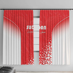 Sudan Football Window Curtain Yalla Falcons of Jediane - African Pride
