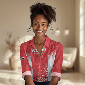 Custom Sudan Football Women Casual Shirt Yalla Falcons of Jediane - African Pride