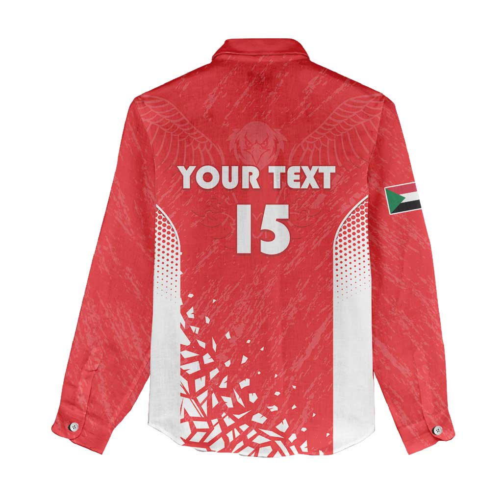 Custom Sudan Football Women Casual Shirt Yalla Falcons of Jediane - African Pride