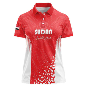 Custom Sudan Football Women Polo Shirt Yalla Falcons of Jediane - African Pride