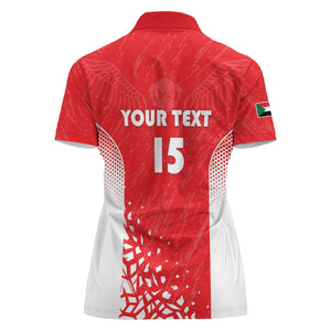 Custom Sudan Football Women Polo Shirt Yalla Falcons of Jediane - African Pride